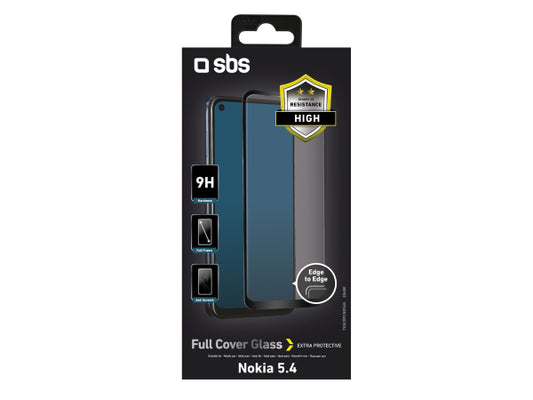 SBS Glas Displayschutz Full Cover für Nokia 5.4