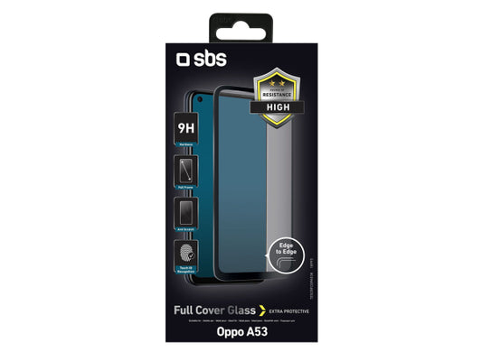 SBS Glas Displayschutz Full Cover für Oppo A53/A53s
