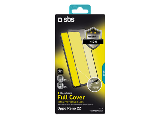 SBS Glas Displayschutz Full Cover für Oppo Reno 2Z