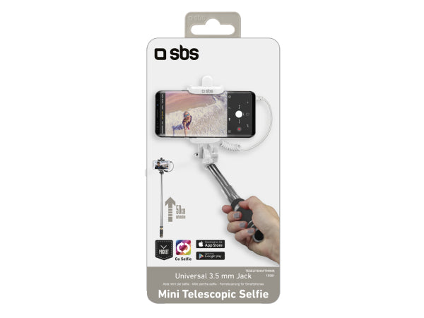 SBS Mini-Selfie Stick mit Klinkenstecker 3,5 mm Kaufuniversum - SBS Mini-Selfie Stick mit Klinkenstecker 3,5 mm