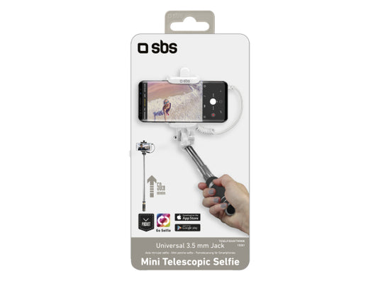 SBS Mini-Selfie Stick mit Klinkenstecker 3,5 mm