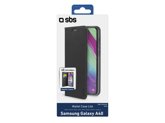 SBS Bookcase Wallet Lite-Hülle für Samsung Galaxy A40