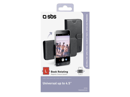 SBS Aufklappbares Universal-Cover für Smartphones mit bis zu 4,5 Zoll Displays