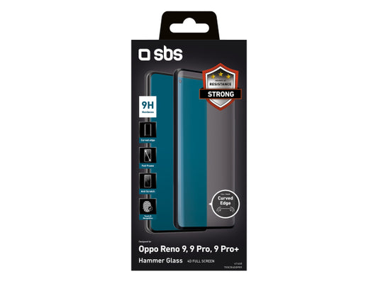 SBS Glass Screen Protector 4D Full Glass für Oppo Reno 9/9 Pro/9 Pro+/Reno 10