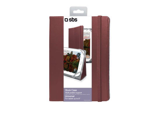 SBS Klapphülle in universellem Hochformat mit Aufstellfunktion für Tablet bis zu 8''