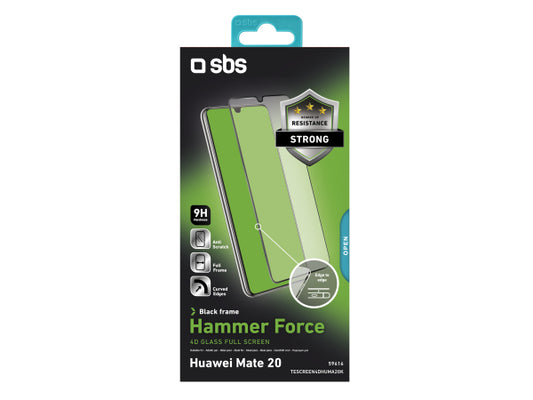 SBS Glas Displayschutz 4D Full Glass für Huawei Mate 20