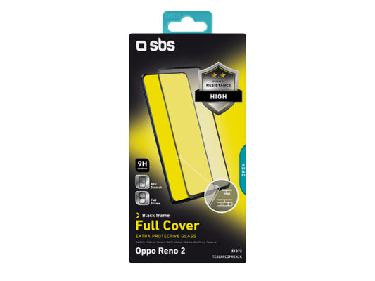 SBS Glas Displayschutz Full Cover für Oppo Reno 2