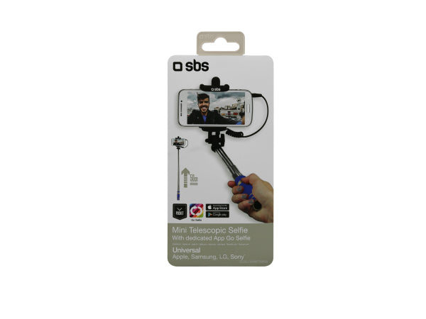 SBS Mini-Selfie Stick mit Klinkenstecker 3,5 mm Kaufuniversum - SBS Mini-Selfie Stick mit Klinkenstecker 3,5 mm