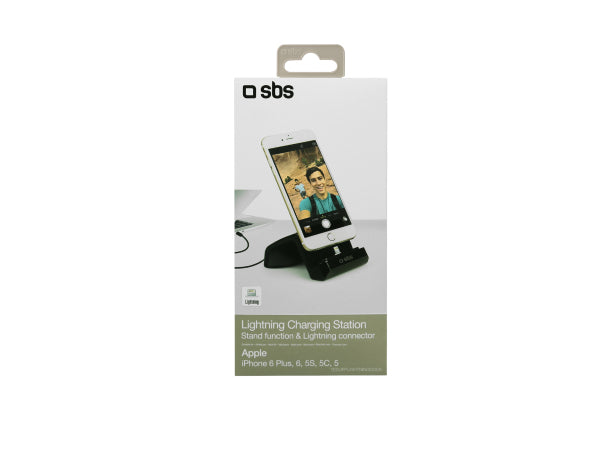 SBS Tischhalterung mit Ladefunktion für iPhone mit Blitzlicht-Anschluss Kaufuniversum - SBS Tischhalterung mit Ladefunktion für iPhone mit Blitzlicht-Anschluss