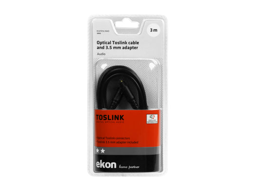 EKON Optisches Toslink-Kabel und 3,5-mm-Toslink-Buchsenadapter