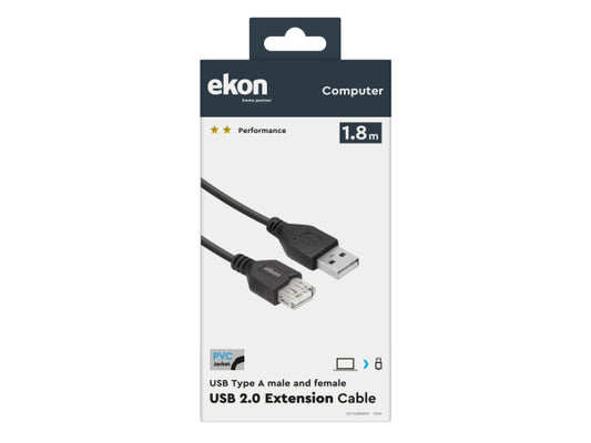 EKON Type A Male - Female USB 2.0 Extension Cable