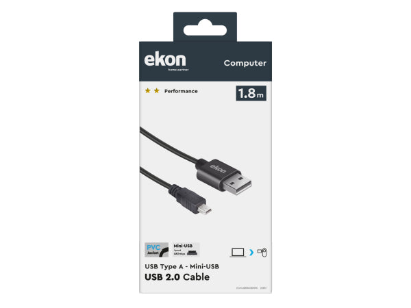 EKON Kabel mit USB Typ A Stecker und Mini-USB Stecker Kaufuniversum - EKON Kabel mit USB Typ A Stecker und Mini-USB Stecker