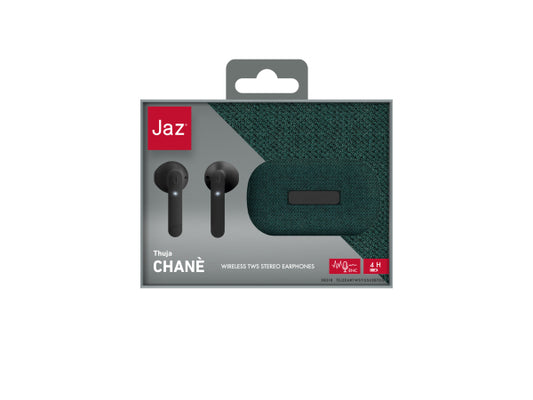 JAZ Chané - TWS-Ohrhörer mit ENC-Technologie und Stoff-Ladeetui
