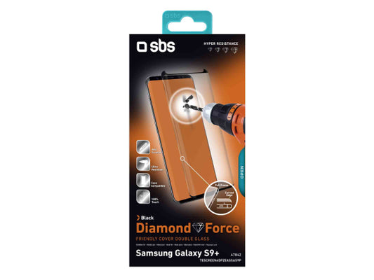 SBS Glas Displayschutz 4D Friendly für Samsung Galaxy S9+