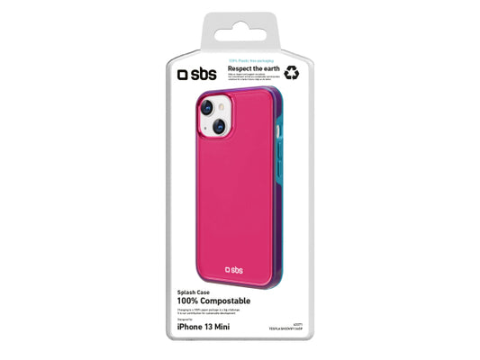 SBS Kompostierbares Cover mit transparenter farbiger Oberfläche für das iPhone 13 Mini