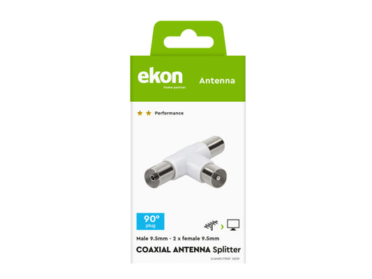 EKON Koaxialer Antennensplitter mit 2 Buchsenausgängen