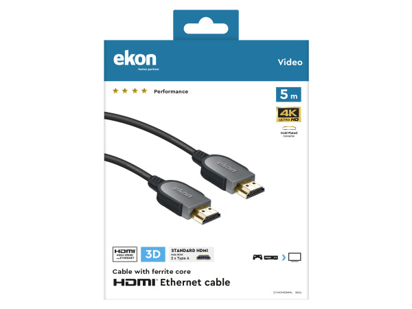 EKON HDMI 2.0 vergoldetes Kabel, 4 Sterne Kaufuniversum - EKON HDMI 2.0 vergoldetes Kabel, 4 Sterne
