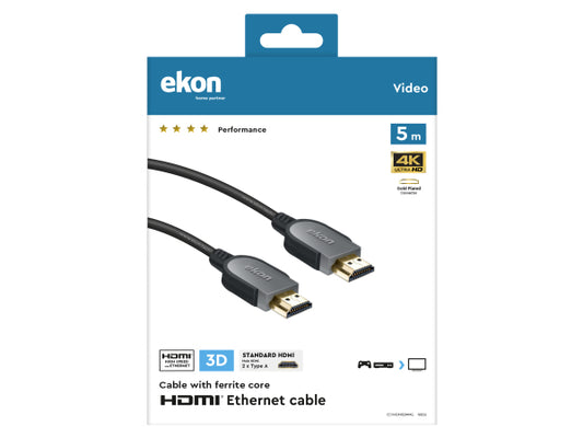 EKON HDMI 2.0 vergoldetes Kabel, 4 Sterne