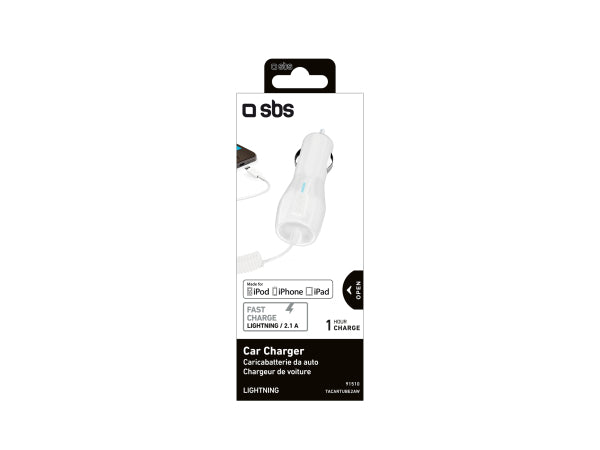 SBS Akkuladegerät fürs Auto für iPad und iPhone mit Lightning-Stecker 2.1A Kaufuniversum - SBS Akkuladegerät fürs Auto für iPad und iPhone mit Lightning-Stecker 2.1A