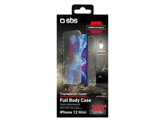 SBS Cover Full Body 360° für iPhone 12 Mini - Unbreakable Collection