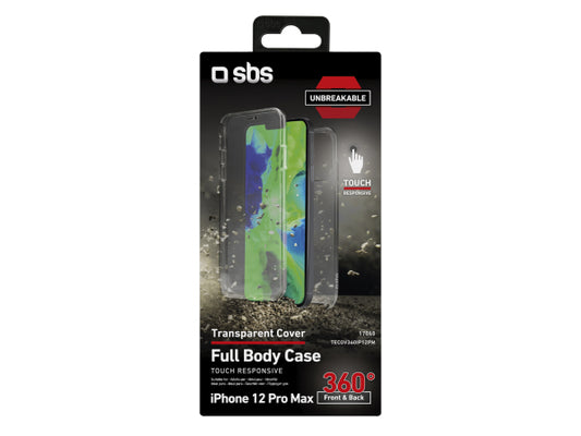 SBS Cover Full Body 360° für iPhone 12 Pro Max - Unbreakable Collection