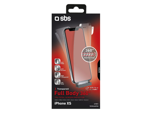SBS Schutzfolie Full Body 360° für iPhone XS