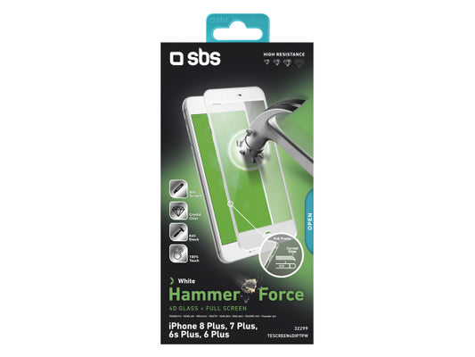 SBS Displayschutzglas 4D (iPhone 8 Plus / 7 Plus / 6s Plus / 6 Plus)