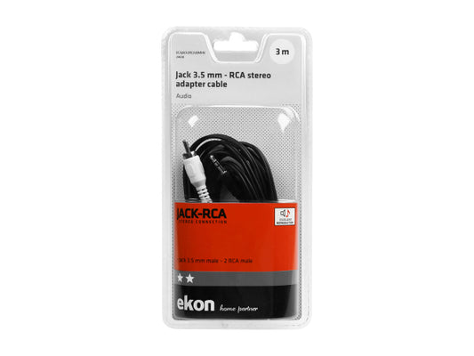 EKON Audiokabel Klinke 3,5 mm auf 2 RCA-Stecker