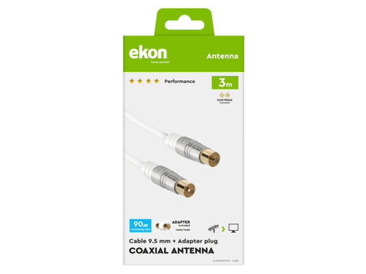 EKON Satellitenantennenkabel mit Ferritkern, 90 dB