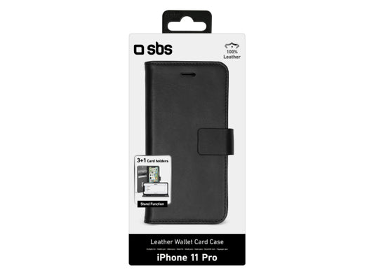 SBS Klapphülle aus echtem Leder für iPhone 11 Pro