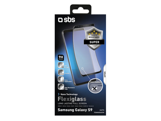 SBS Full Screen Protector Flexible Glass für Samsung Galaxy S9