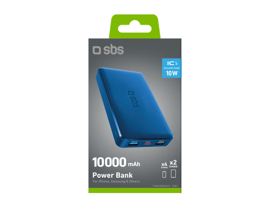 SBS Powerbank fast charge mit 10.000 mAh und 2 USB