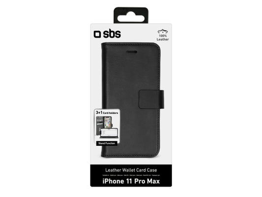 SBS Klapphülle aus echtem Leder für iPhone 11 Pro Max