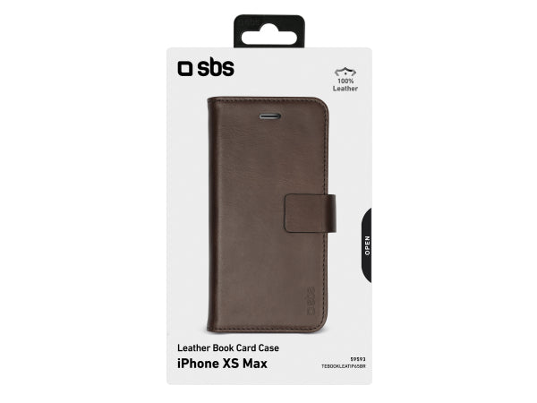 SBS Klapphülle aus echtem Leder für iPhone XS Max Kaufuniversum - SBS Klapphülle aus echtem Leder für iPhone XS Max