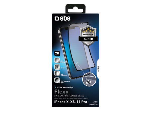SBS Full Screen Protector Flexible Glass für iPhone 11 Pro/XS/X Kaufuniversum - SBS Full Screen Protector Flexible Glass für iPhone 11 Pro/XS/X