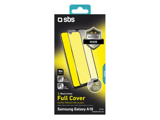 SBS Glas Displayschutz Full Cover für Samsung Galaxy A10