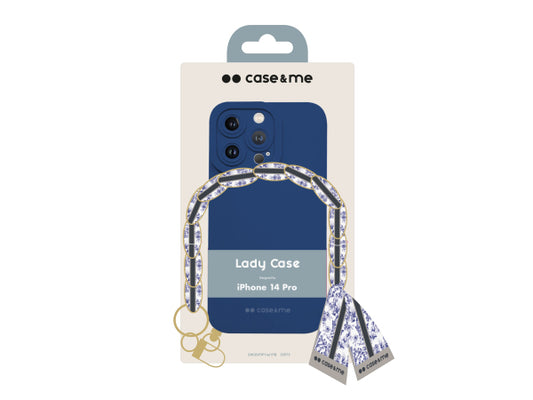 CASEME Hülle für das iPhone 14 Pro mit Handgelenkkette und Foulard