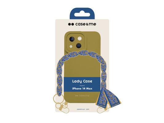 CASEME Hülle für das iPhone 14 Plus mit Handgelenkkette und Foulard