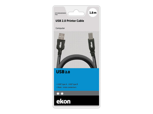 EKON USB-Druckerkabel Typ A-B-Stecker