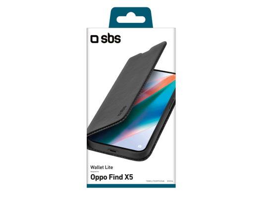 SBS Bookcase Wallet Lite-Hülle für Oppo Find X5