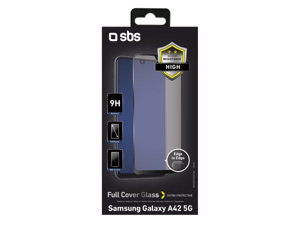 SBS Glas Displayschutz Full Cover für Samsung Galaxy A42 Kaufuniversum - SBS Glas Displayschutz Full Cover für Samsung Galaxy A42