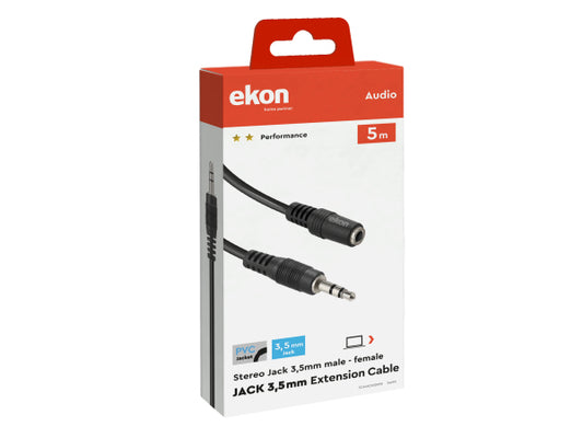 EKON Audiokabel Klinke 3,5 mm Stecker - Buchse