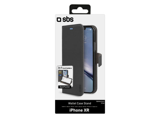 SBS Book Case Wallet für iPhone XR mit Standfunktion