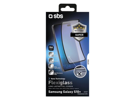 SBS Full Screen Protector Flexiglass für Samsung Galaxy S10+