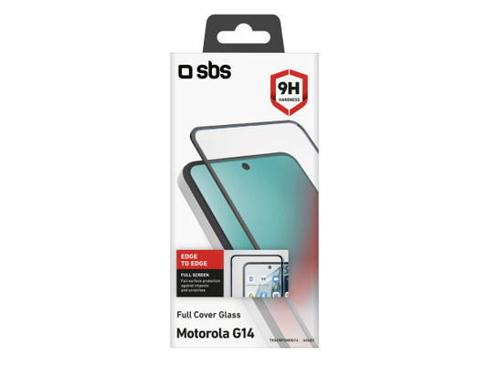 SBS Glas Displayschutz Full Cover für Motorola G14
