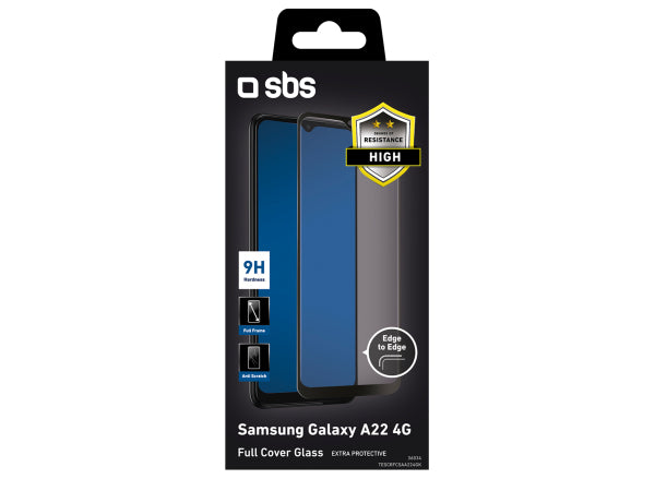 SBS Glas Displayschutz Full Cover für Samsung Galaxy A22 4G Kaufuniversum - SBS Glas Displayschutz Full Cover für Samsung Galaxy A22 4G