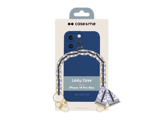 CASEME Hülle für das iPhone 14 Pro Max mit Handgelenkkette und Foulard