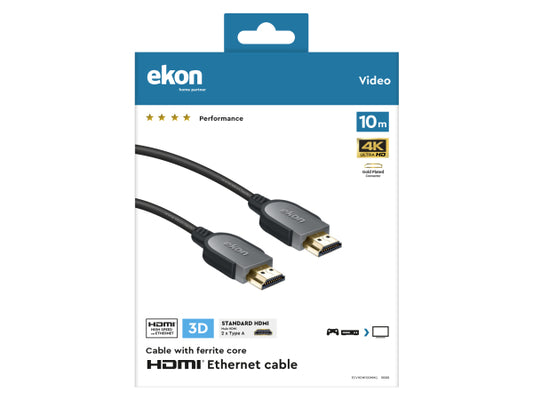 EKON HDMI 2.0 vergoldetes Kabel, 4 Sterne