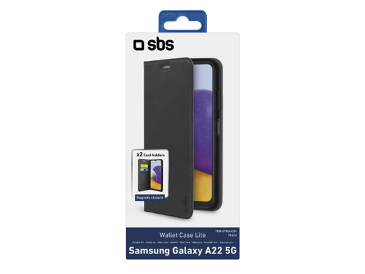 SBS Bookcase Wallet Lite-Hülle für Samsung Galaxy A22 5G