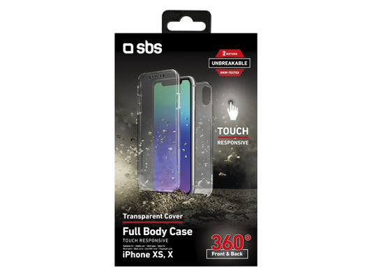 SBS Cover Full Body 360° für iPhone XS/X - Unbreakable Collection